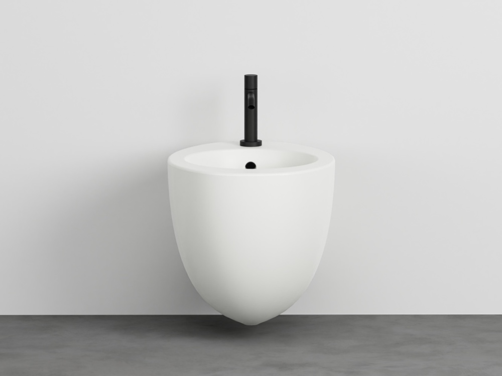 WC suspendu blanc design ENJOY 35x53 cm, céramique italienne CIELO