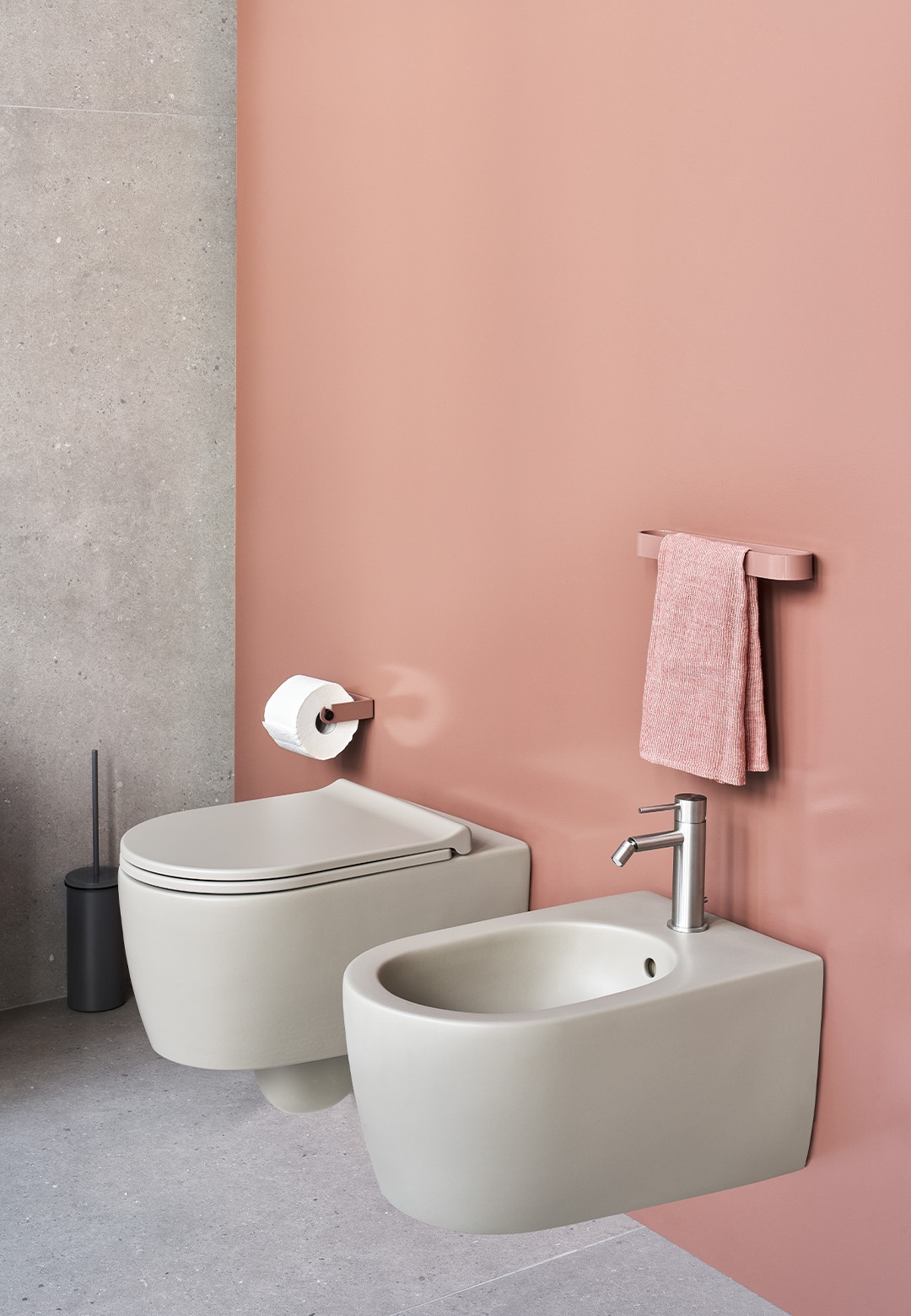 Petit toilettes WC suspendu design SMILE MINI 35x48, céramique CIELO